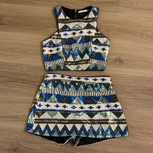 SEQUIN SET TANK + SKORT (PERFECT FOR NYE)